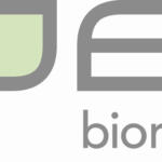 Biorefining company logo with gray stylized letters and a pale green leaf motif, and the word 'biorefining' beneath.